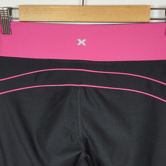 Xersion Black with Pink Stripes Capri Crop Running Athletic Legging - size small - Picture 5 of 7